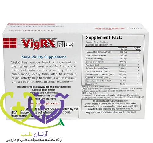 ترکیبات قرص ویگرکس پلاس